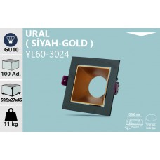 URAL DEKORATİF KARE SİYAH - GOLDEN KASA